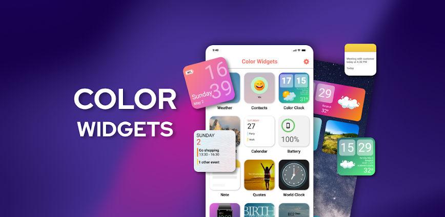 Widgets OS 18 – Color Widgets